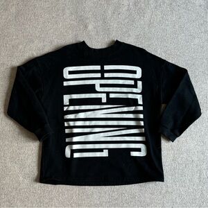 Opening ceremony oversized black and white logo sweatshirt